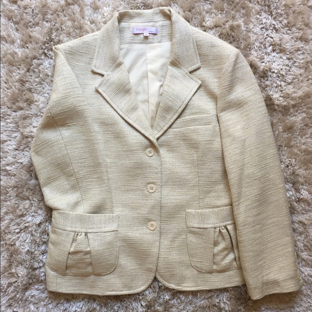 Maje Shimmer Jacket View 3